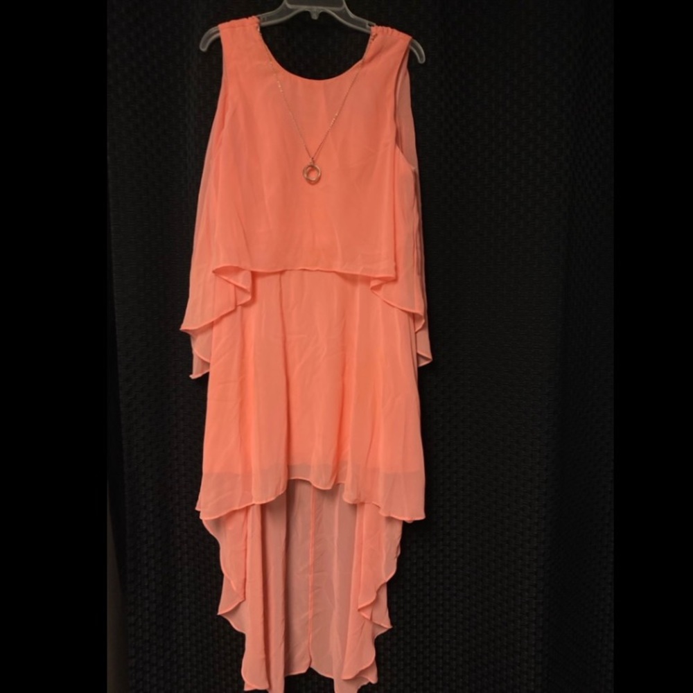 Pink flowy dress